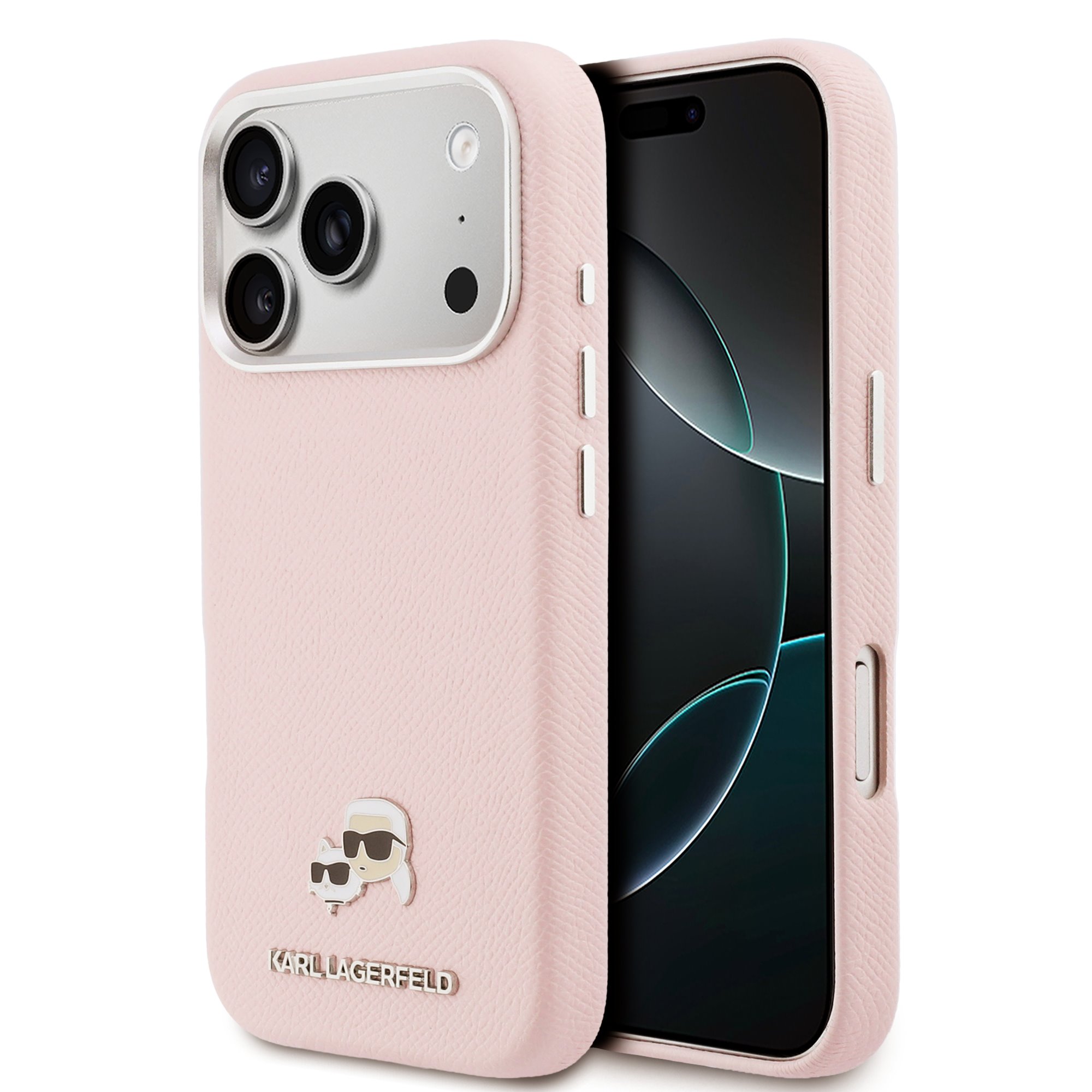 Karl Lagerfeld Калъф Apple iPhone 17 Pro Max, PU K/C Heads Pins MagSafe /розов/ - KLHMP17X6PFKCLP