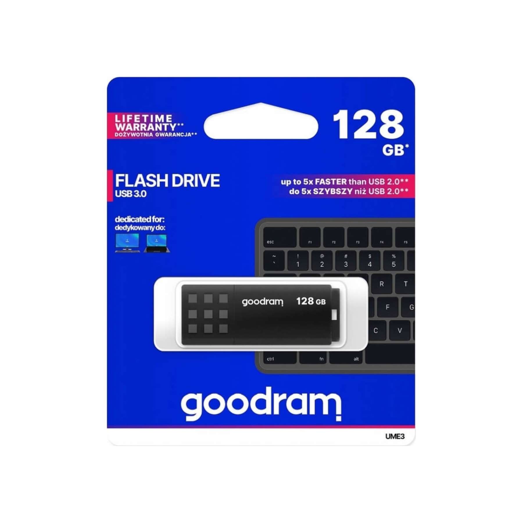 GOODRAM Flash Drive UME3 128GB, USB 3 /черна/