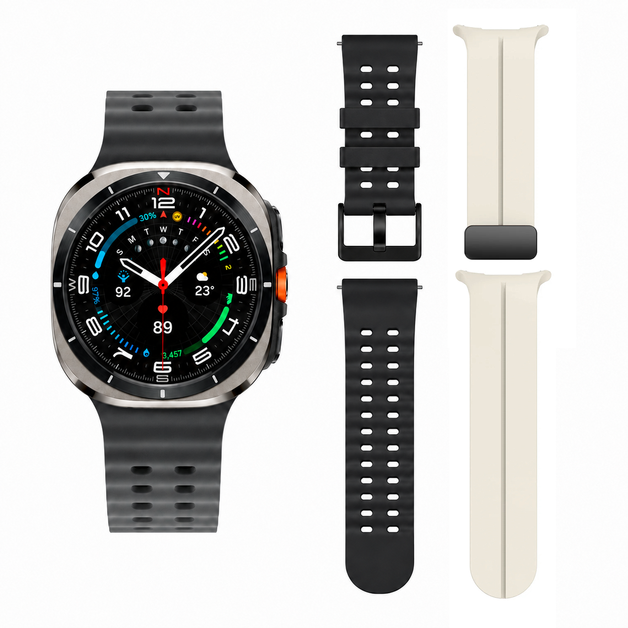 AMOLED Смарт часовник Kalobee SK88 Box: SET 2 каишки, OEM /черен/