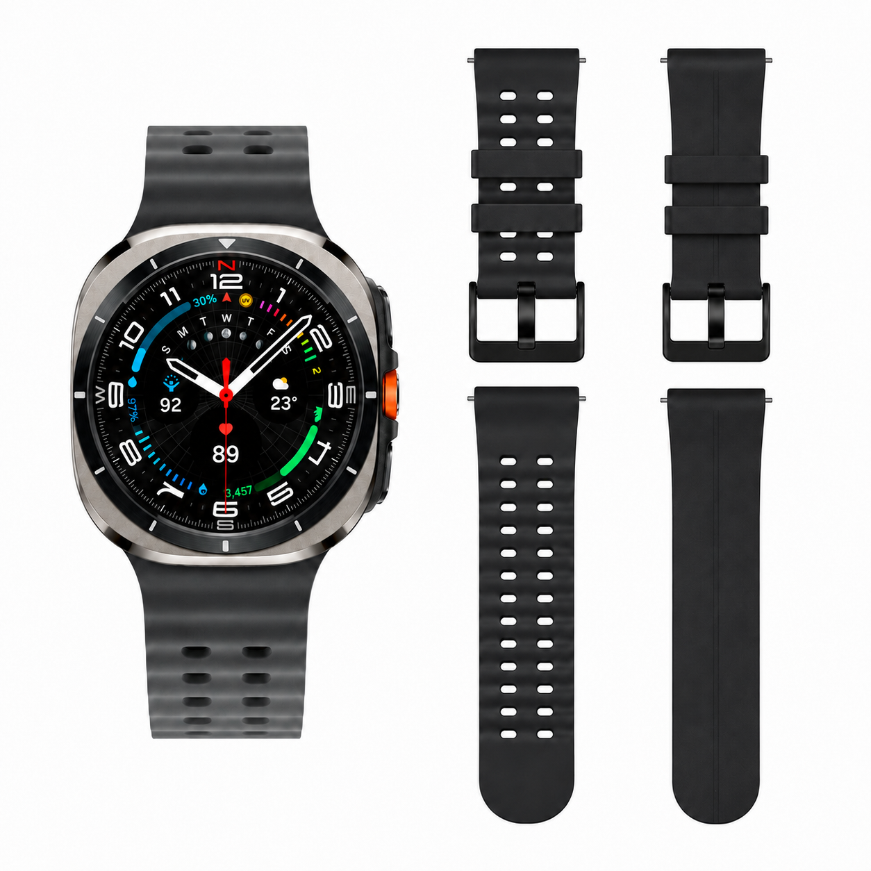 AMOLED Смарт часовник Kalobee SK88 Box: SET 2 каишки, OEM /черен/