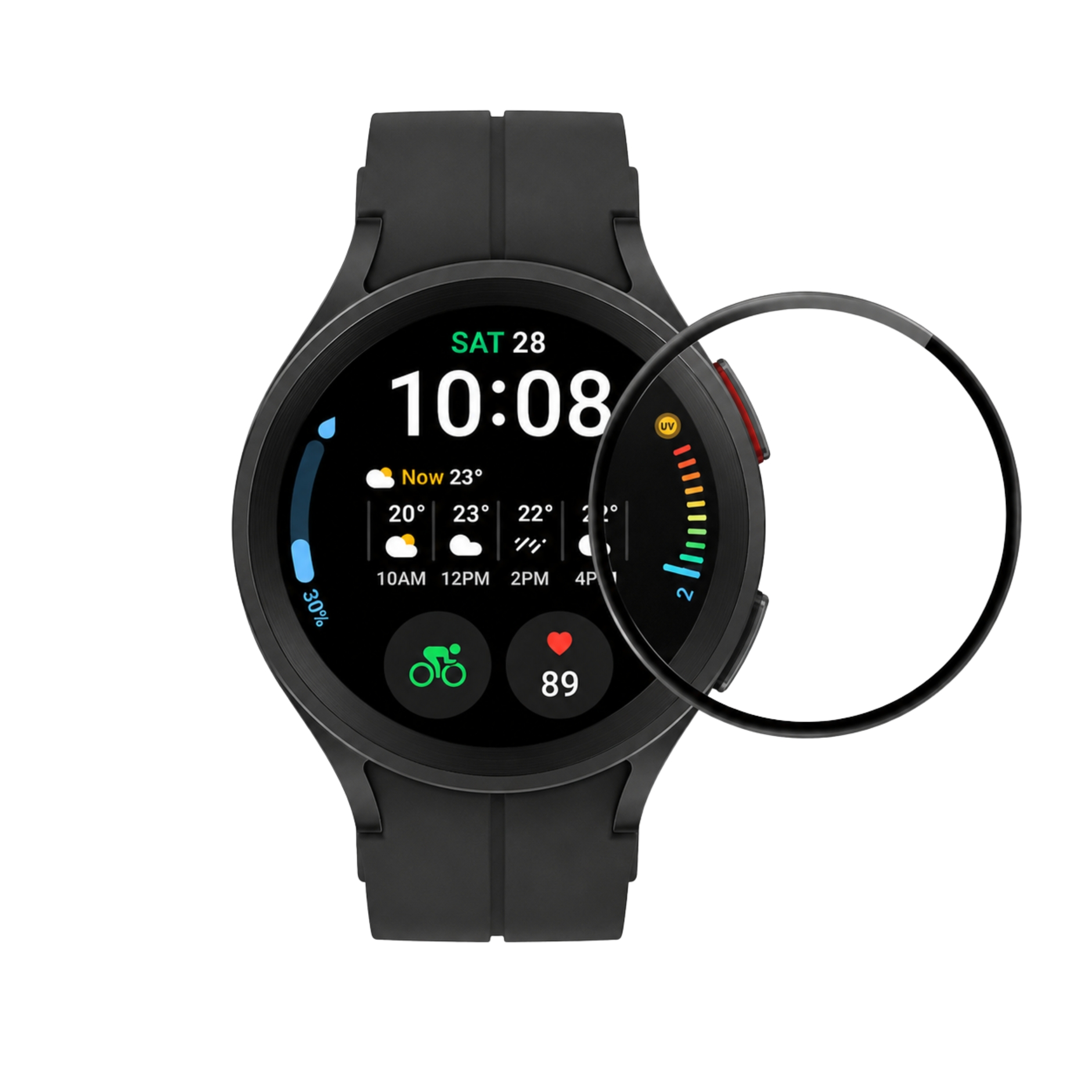 3D Tempered Pet Glass Samsung Watch 5 Pro, 45mm /черно/