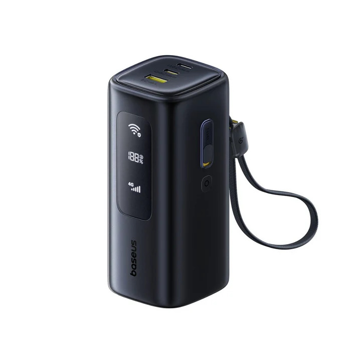 BASEUS Power Bank 20000 mAh 67W + Wi-Fi функция, EnerGeek GX11 /черен/ - E0025701