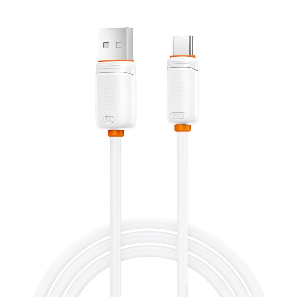 XO Кабел USB-A - Type-C, 1м, 3A /бял/ - NB302