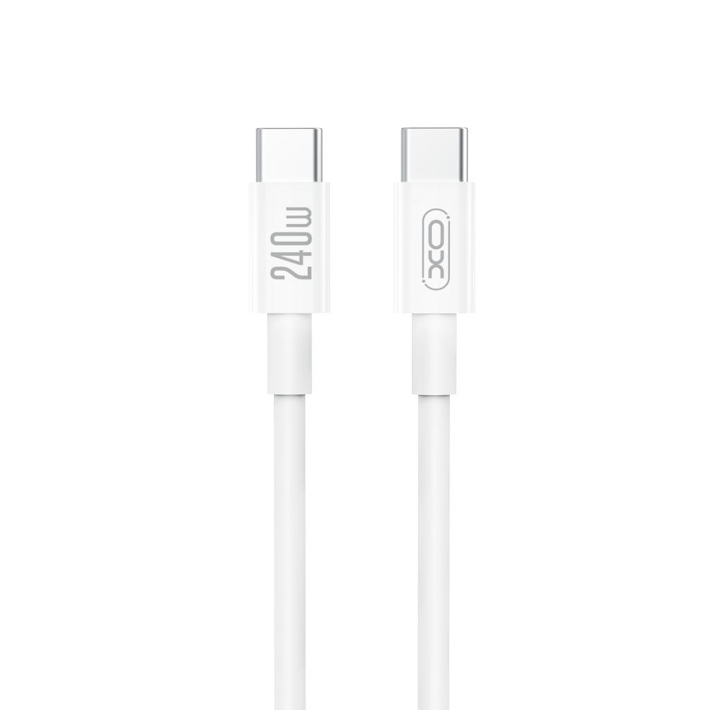 XO Кабел Type-C - Type-C, 240W, 1м /бял/ - NB-Q298
