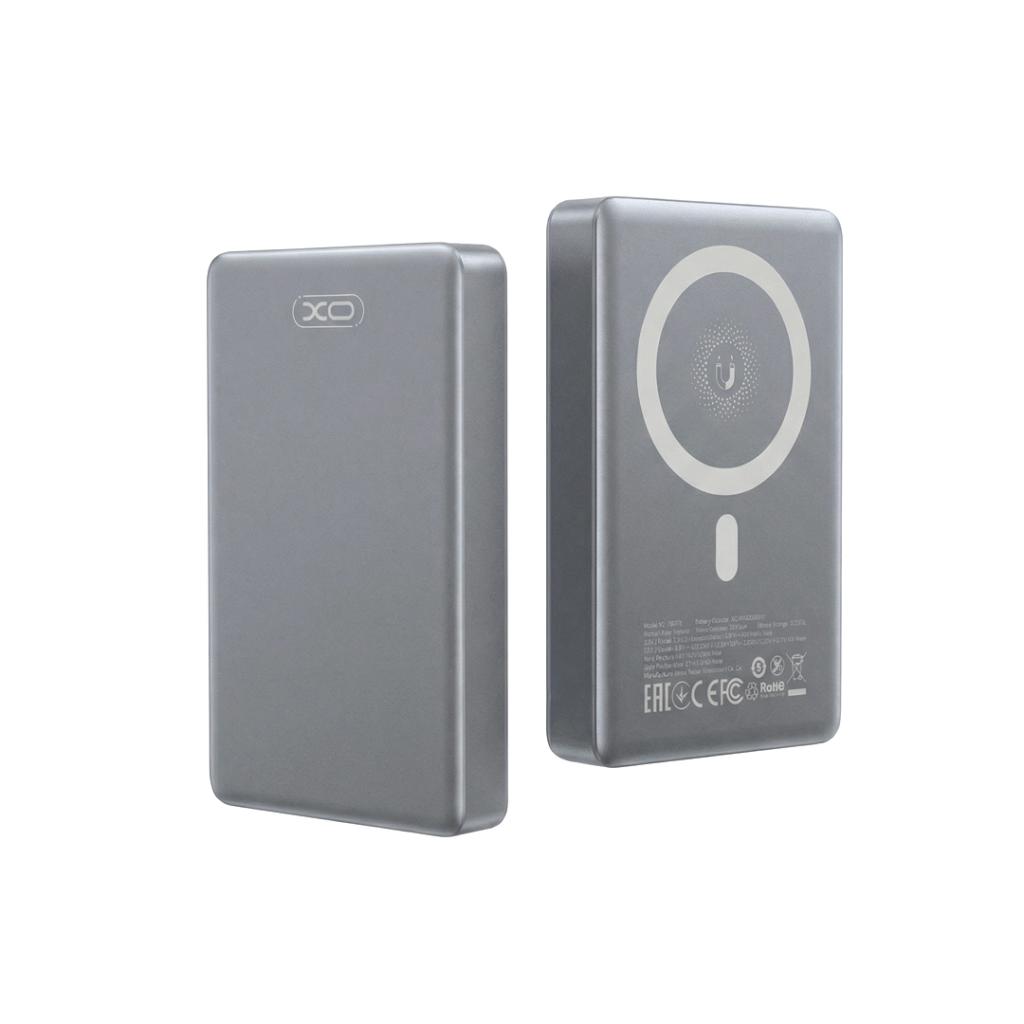 XO Power Bank 10000 mAh 20W, 15W Wireless MagSafe /сив/ - PR294