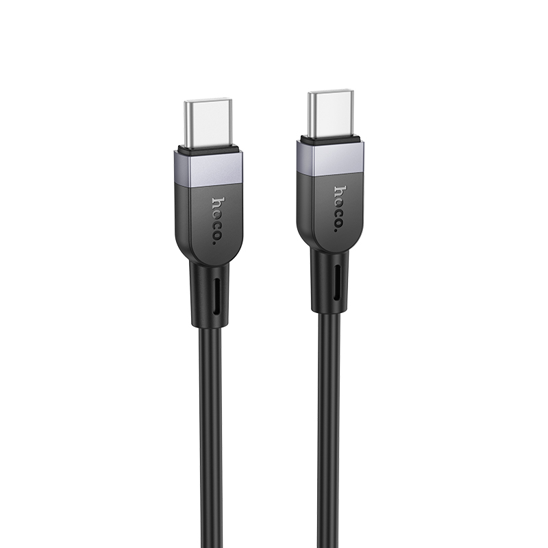HOCO Кабел Type-C - Type-C, 3м, 60W, Energy silicone /черен/ - X109