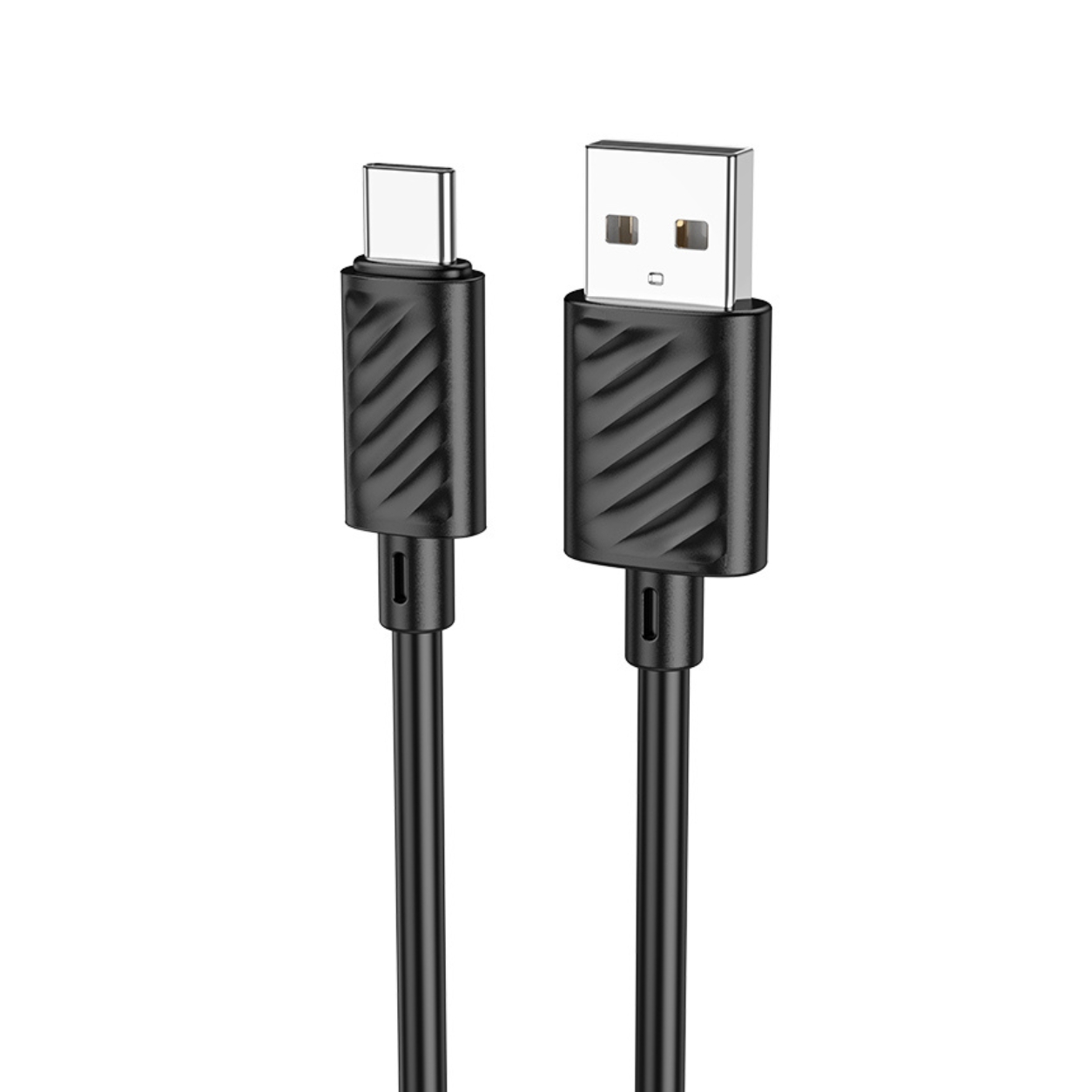 HOCO Кабел USB-A - Type-C, 2м, 3A, Gratified /черен/ - X88