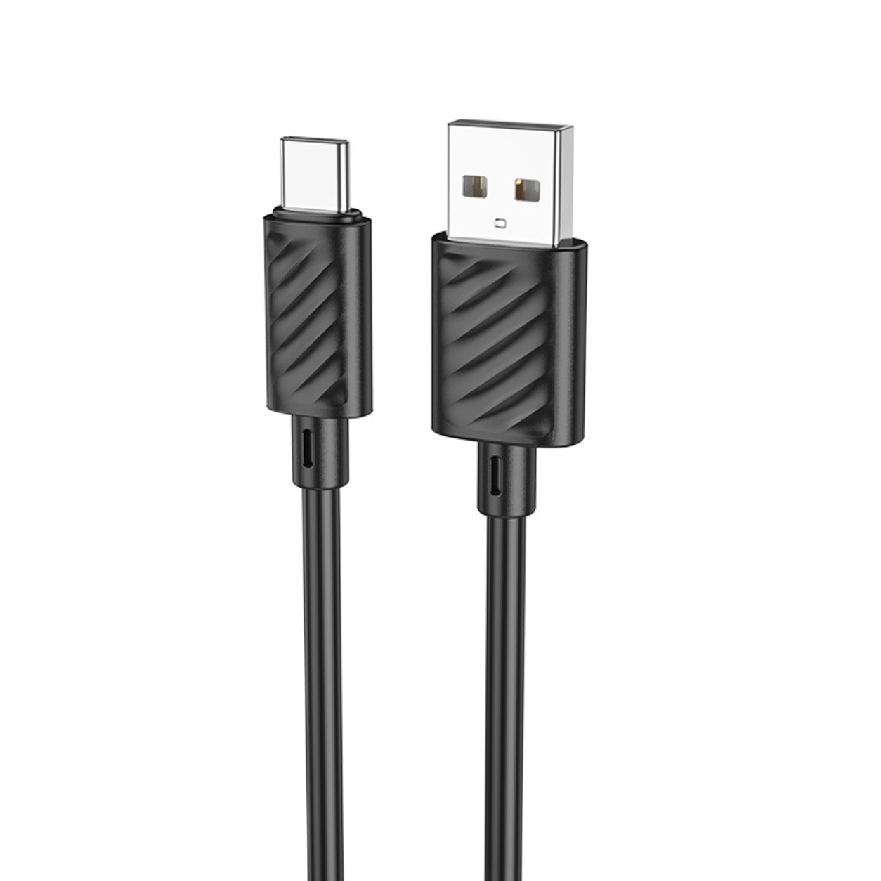 HOCO Кабел USB-A - Type-C, 1м, 3A, Gratified /черен/ - X88