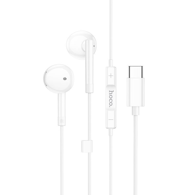 HOCO HF Type-C digital wired, с микрофон /бял/ - M95