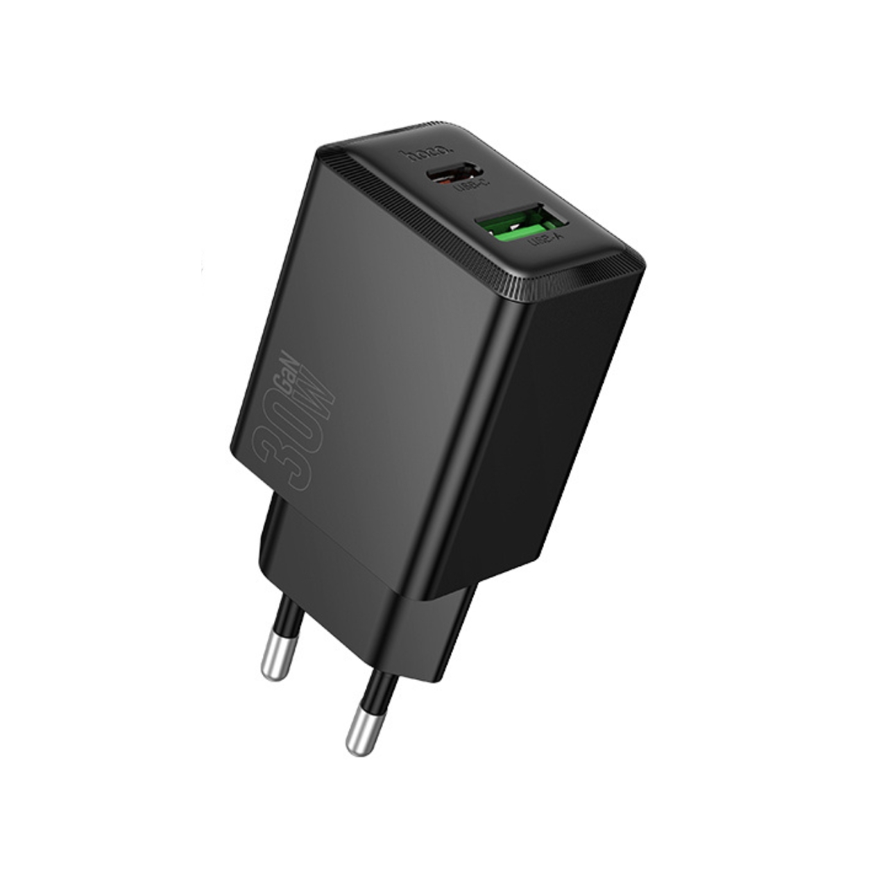 HOCO 220V 30W, USB-A + USB-C, Nuevo /черен/ - N71