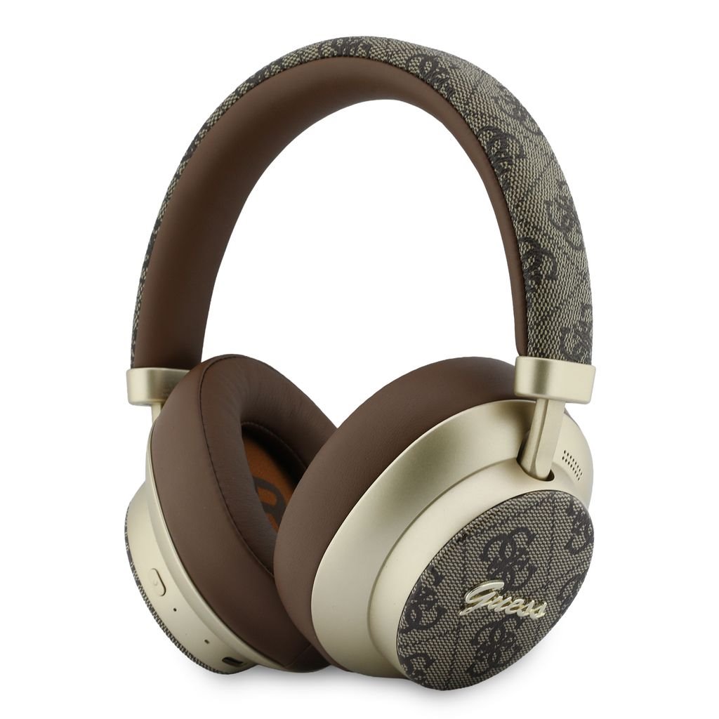 GUESS Bluetooth HF PU 4G Gold Script Metal Logo ENC /кафяв/ - GUBHP83P4CSCMW