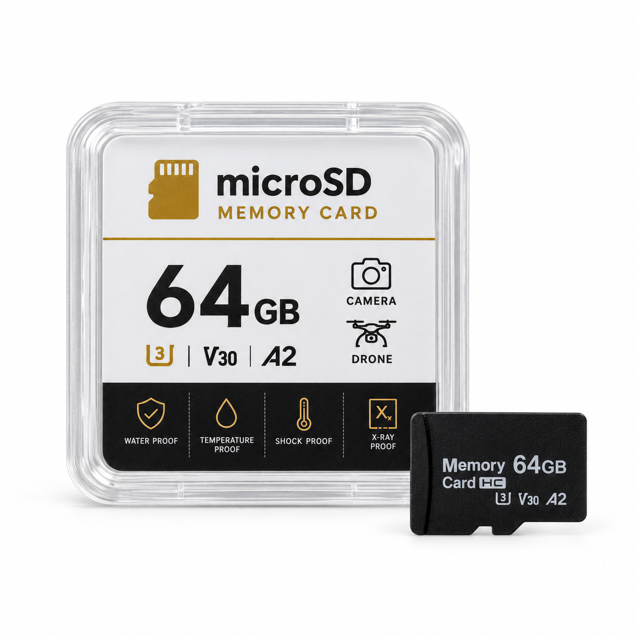 4K UHD, Micro SD 64GB, class 10, OEM
