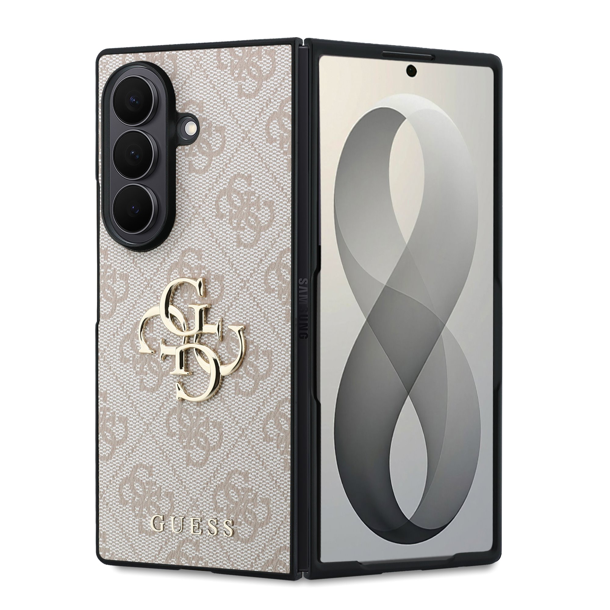 GUESS Калъф Samsung Z Fold 8 Ultra, PU 4G Metal Logo, розов - GUHCZFD84GMGPI
