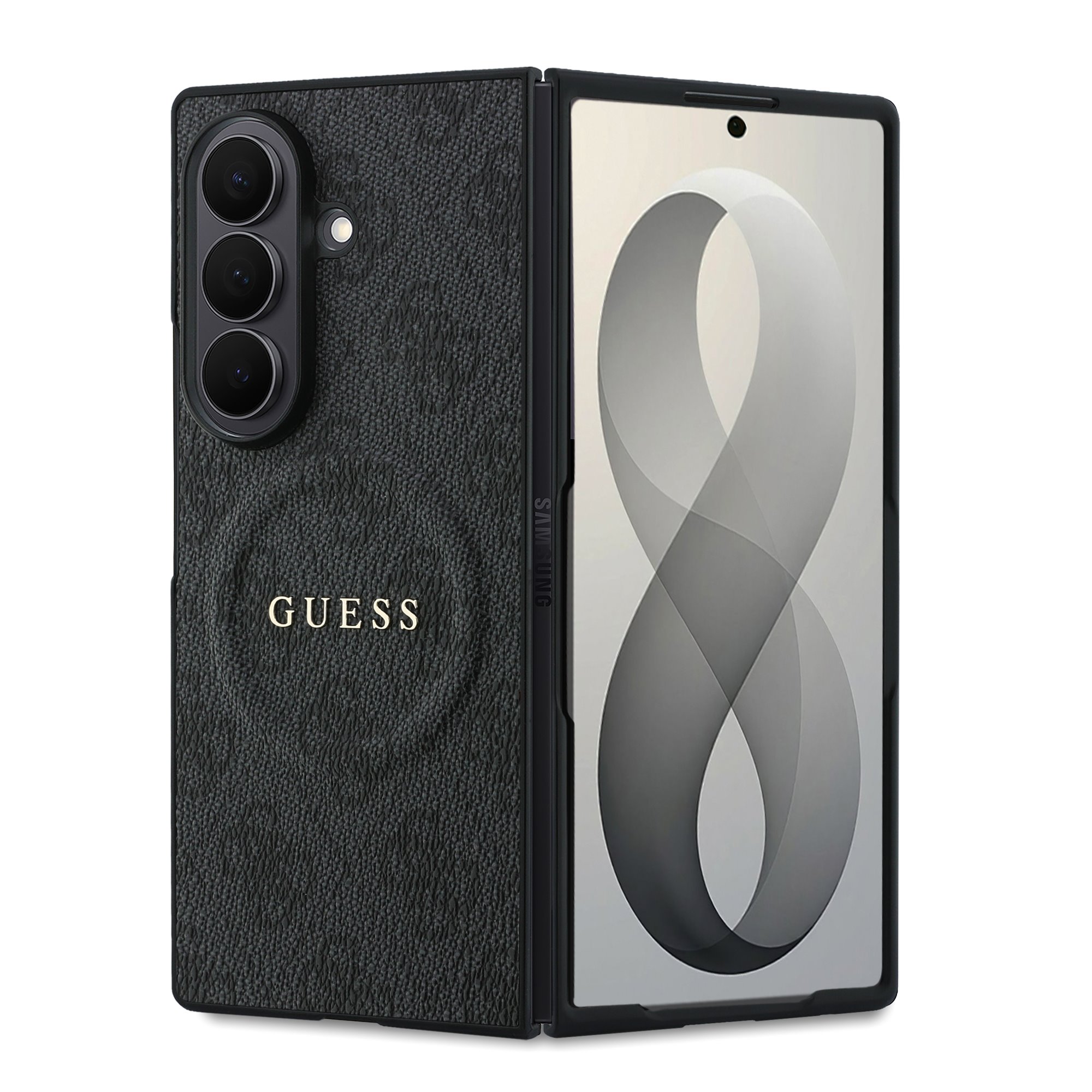 GUESS Калъф Samsung Z Fold 8 Ultra, PU Leather 4G Magnetic, черен - GUHMZFD8P4MSEGCK