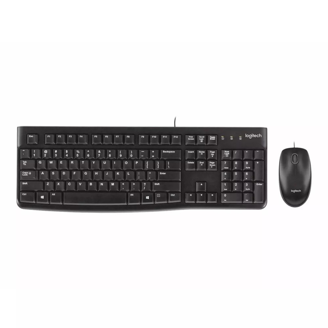 Logitech Кабелна клавиатура + кабелна мишка MK120 /черен/ - 920-002562