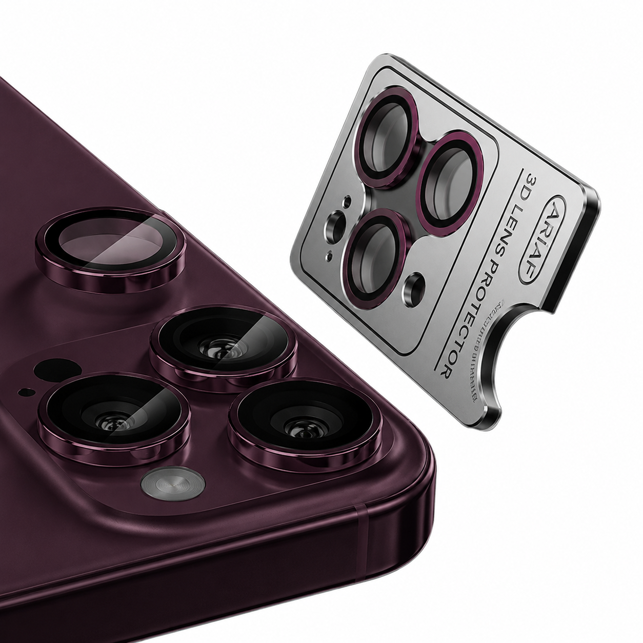 Metal Camera Lens Apple iPhone 18 Pro/ 18 Pro Max /тъмночервени/ NORDIC