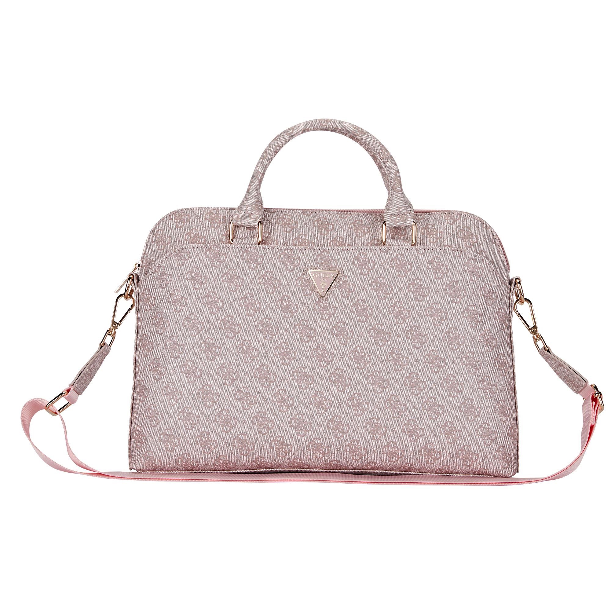 GUESS Чанта за лаптоп 13/14/15inch, PU 4G Triangle Logo /розов/ - GUCB15P4DPTP
