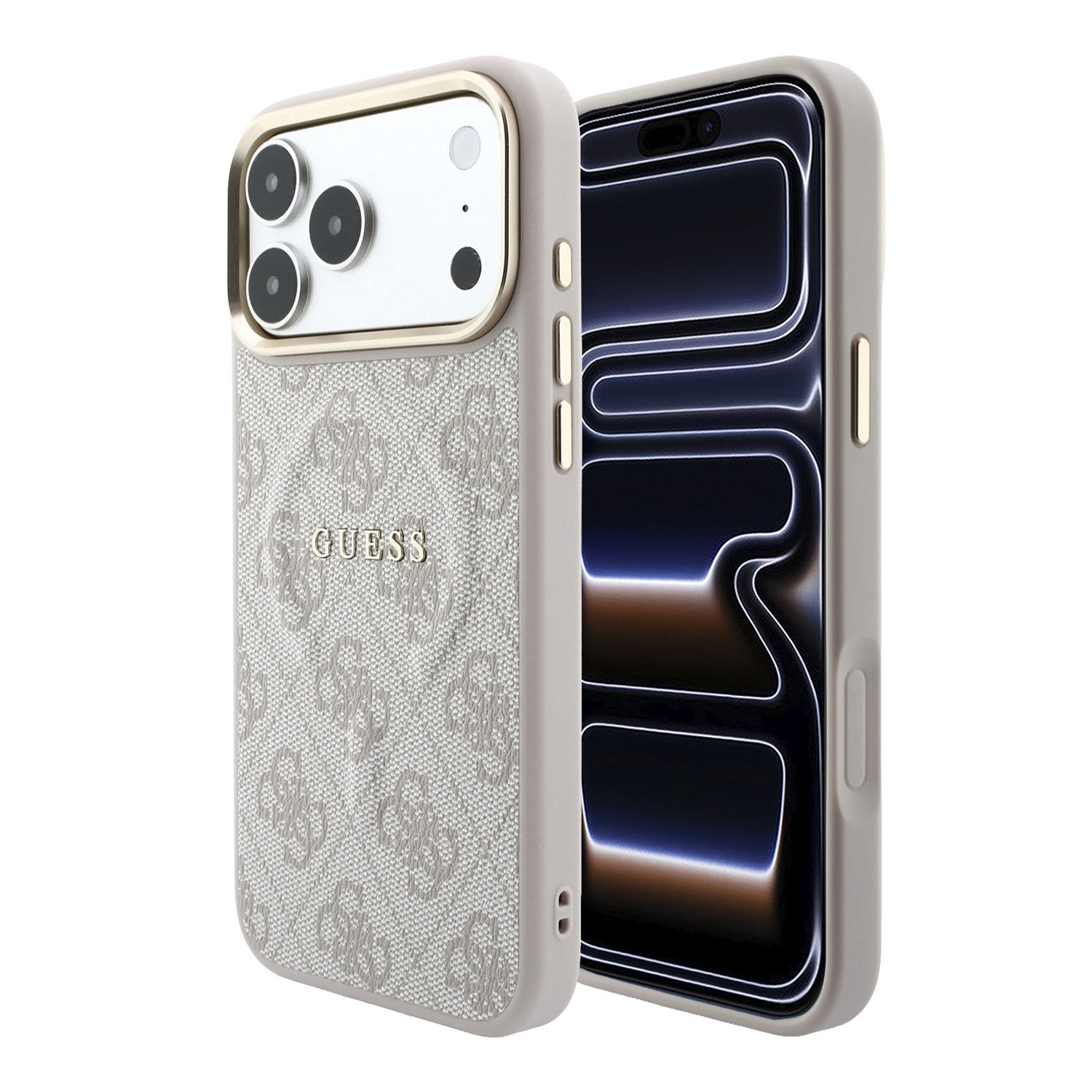 GUESS Калъф Apple iPhone 18 Pro Max, PU Leather 4G Gold Frame Embossed MagSafe /розов/ - GUHMP18XP4MSEGCP