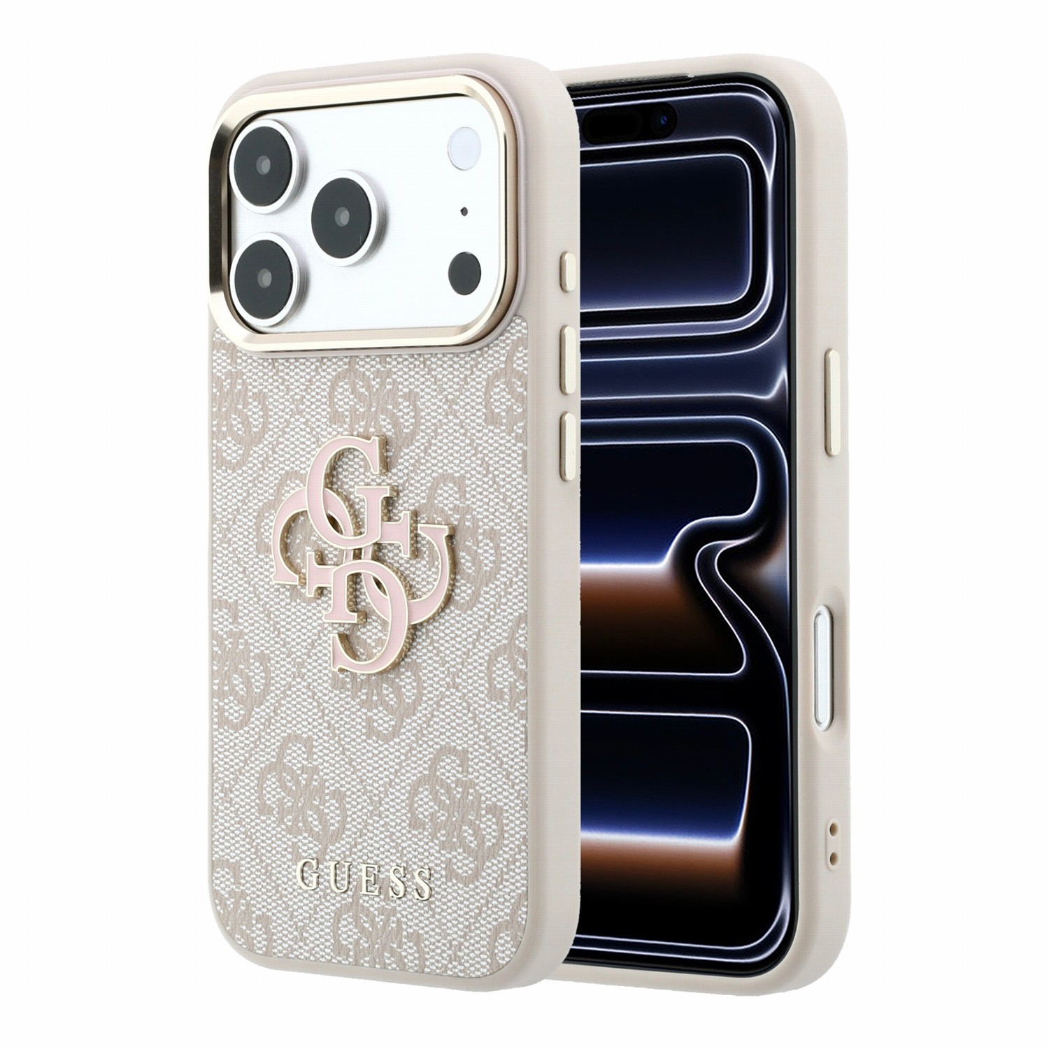 GUESS Калъф Apple iPhone 18 Pro Max, PU 4G Resin Metal Logo /розов/ - GUHCP18X6P4SRMLP
