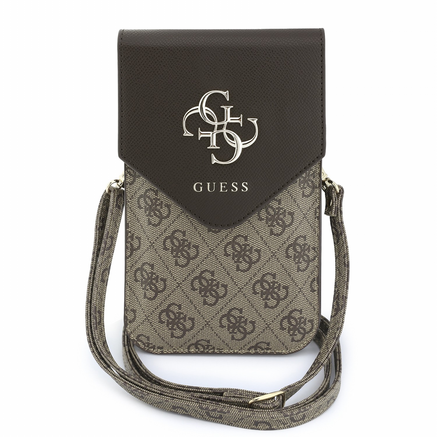 GUESS Калъф/Чанта PU Leather+Grained 4G Metal Logo /кафяв/ - GUWBPG4L4CNW