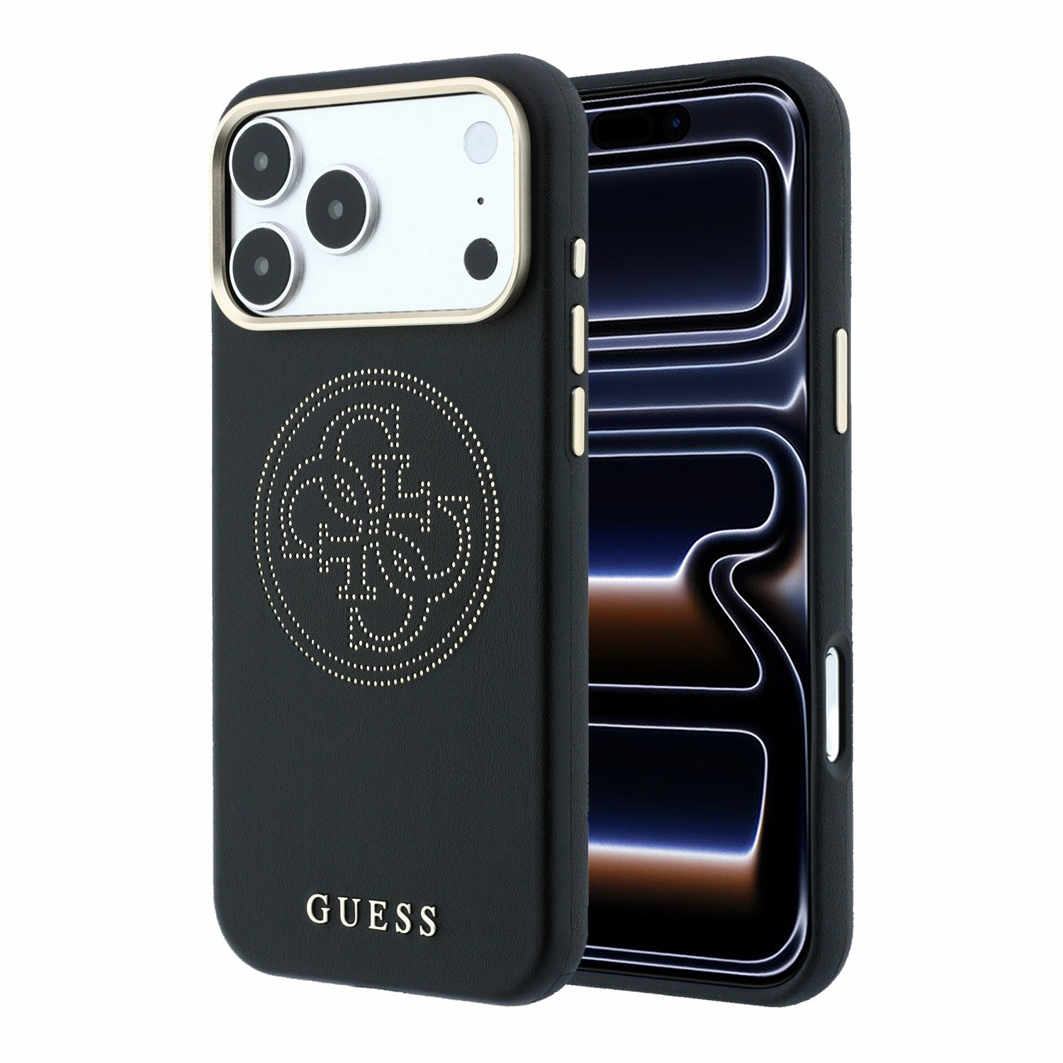 GUESS Калъф Apple iPhone 18 Pro Max/ 17 Pro Max, PU Semi Wrap Perforated 4G Logo MagSafe /черен/ - GUHMP18X6PS4SRGK