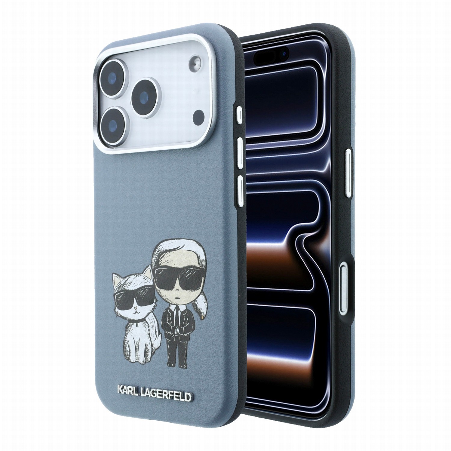 Karl Lagerfeld Калъф Apple iPhone 18 Pro Max/ 17 Pro Max, PU Semi Wrap Smooth Sketch Bodies Magsafe /син/ - KLHMP18X6PWKCIDB