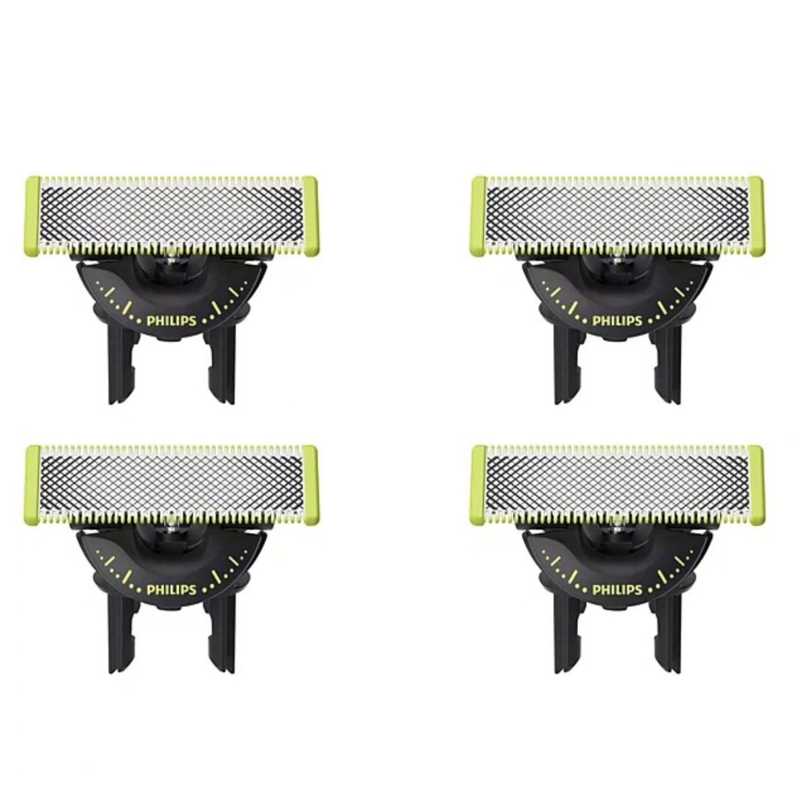 Philips Резервни ножчета OneBlade Pro 360, SET 4 броя /черен-лайм/ - QP440/50
