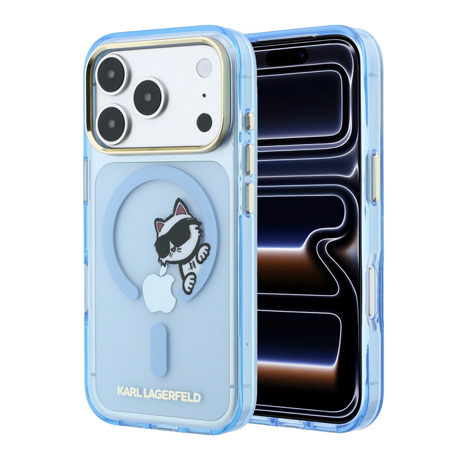 Karl Lagerfeld Калъф Apple iPhone 18 Pro/ 17 Pro, IML Choupette Peekaboo Magsafe /син/ - KLHMP18L6HCPSCB