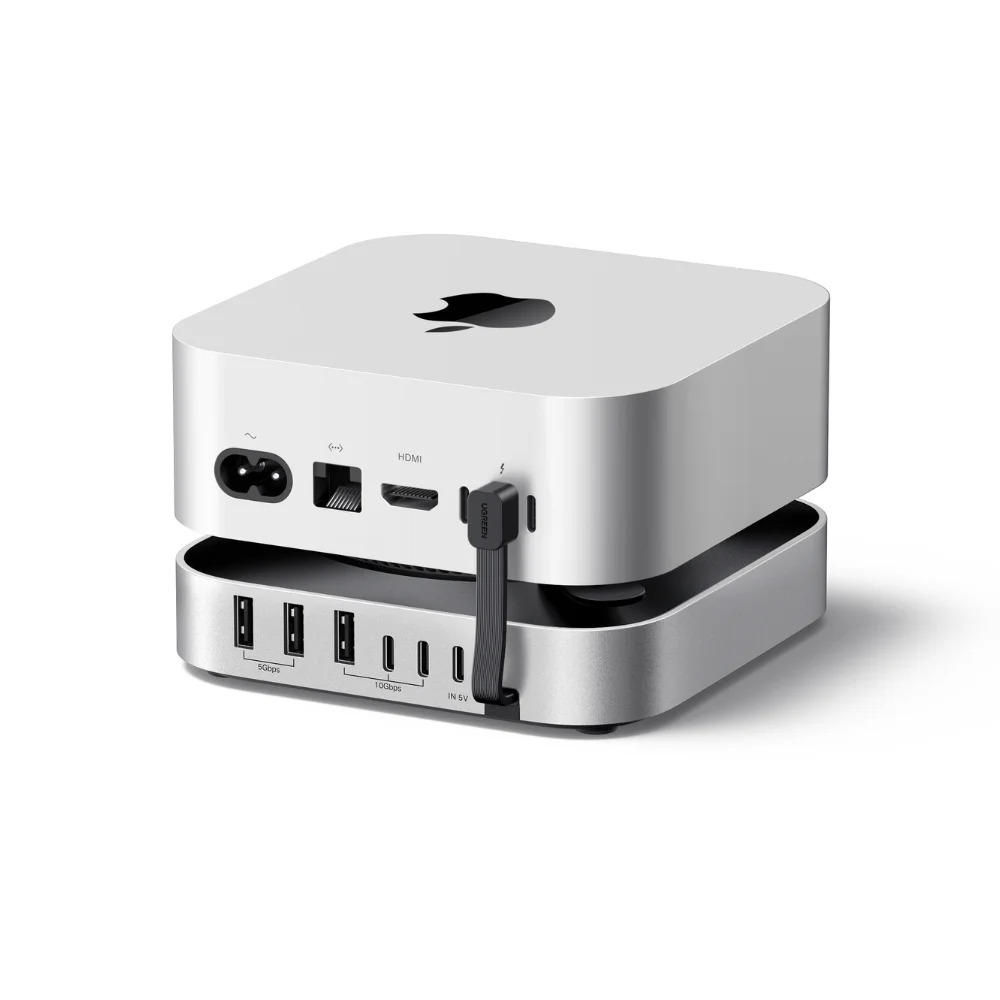 UGREEN Холдер + 11-в-1 Докинг станция, Charging station for AppleMac, за бюро (Type-C) /сив/ - CM841A / 94094