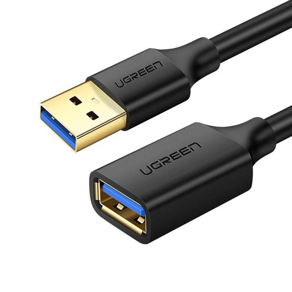 UGREEN Кабел USB 3.0 (ж-м), Extension cable, 0.5м. /черен/ - US129 / 30125