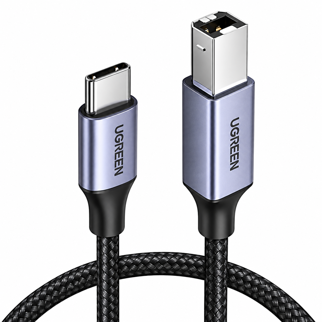 UGREEN Кабел USB-C - USB-B, 2м, Printer cable, 5Gbps /черен/ - US370 / 80807