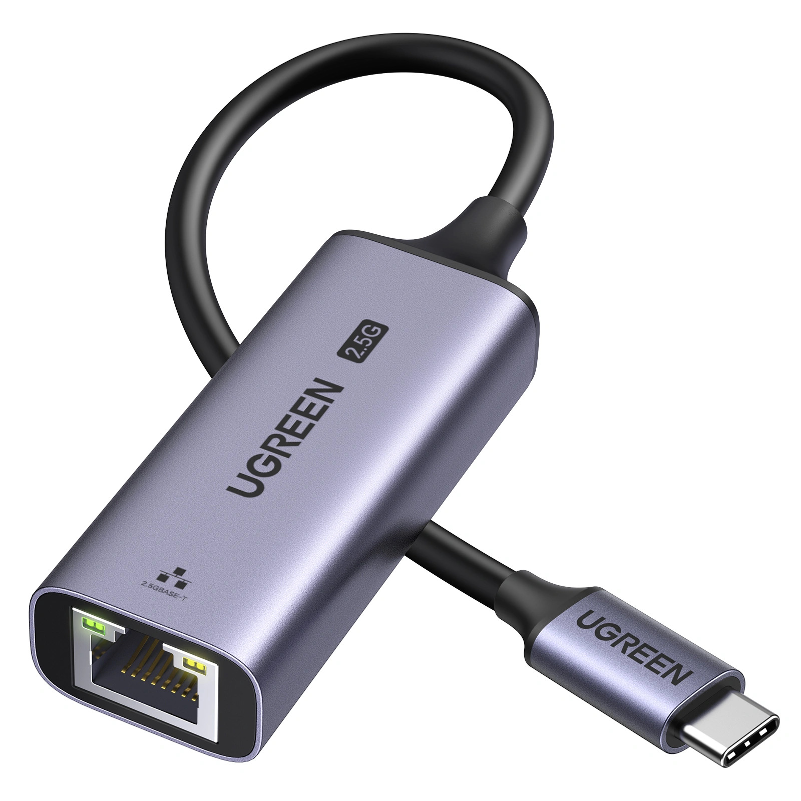 UGREEN Преходник Адаптер от Type-C към RJ45 /ж/ /сив/ - CM648 / 25052