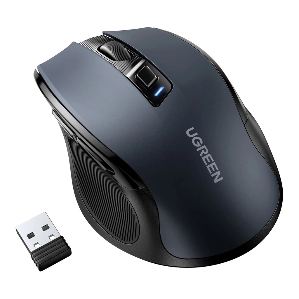 UGREEN Безжична мишка Wireless + Bluetooth Ergonomic silent /черен/ - MU006 / 90855