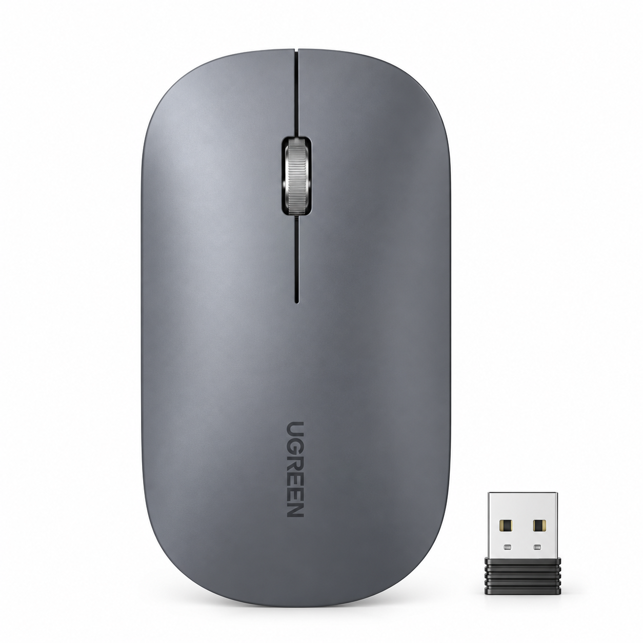 UGREEN Безжична мишка Wireless, Silent click /сив/ - MU001 / 90373