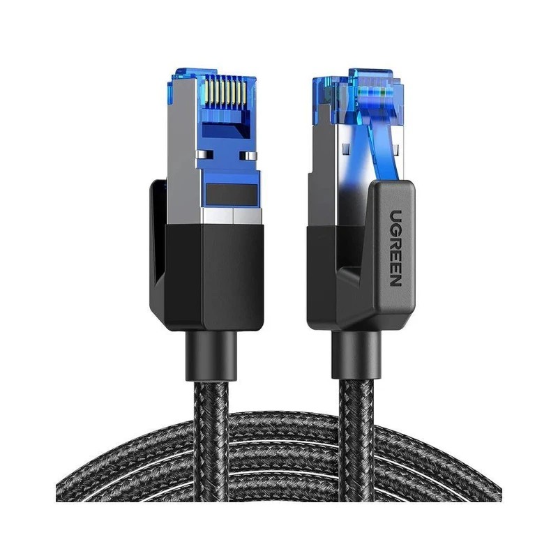 UGREEN LAN кабел Cat8 Round braided, 15м /черен/ - NW153 / 30799
