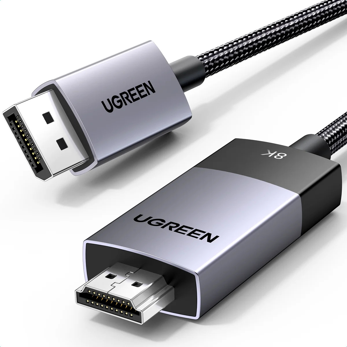 UGREEN Кабел HDMI /м/ - DP /м/, 2m. 8K /черен/ - DP115 / 80397