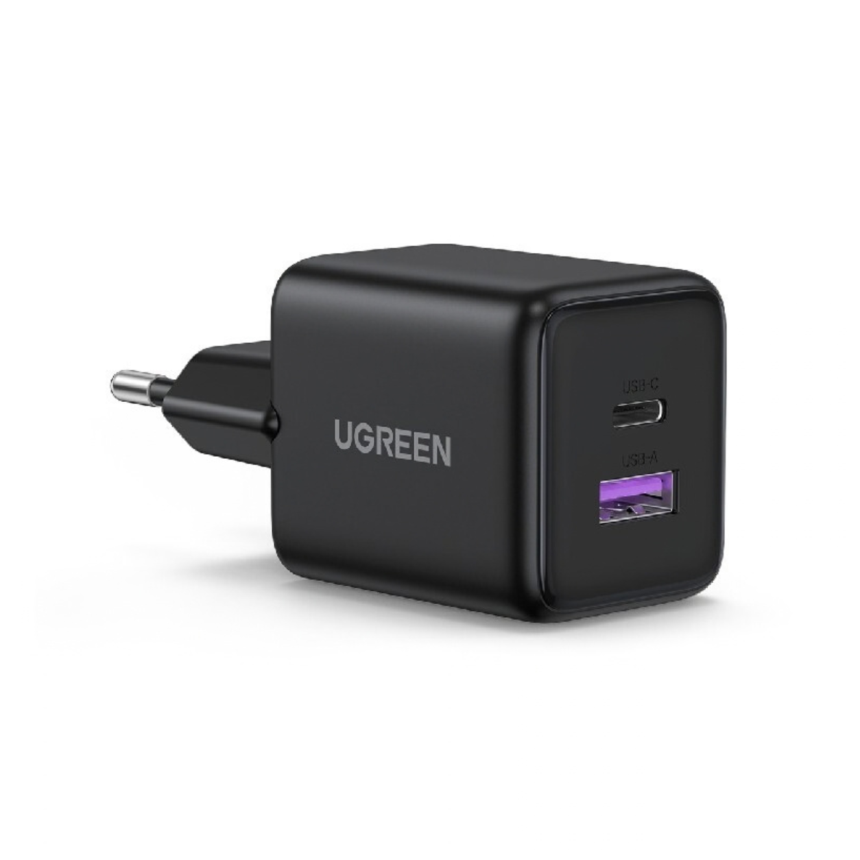 UGREEN 220V 30W, USB-C + USB-A, GaN /черен/ - X516 / 65014
