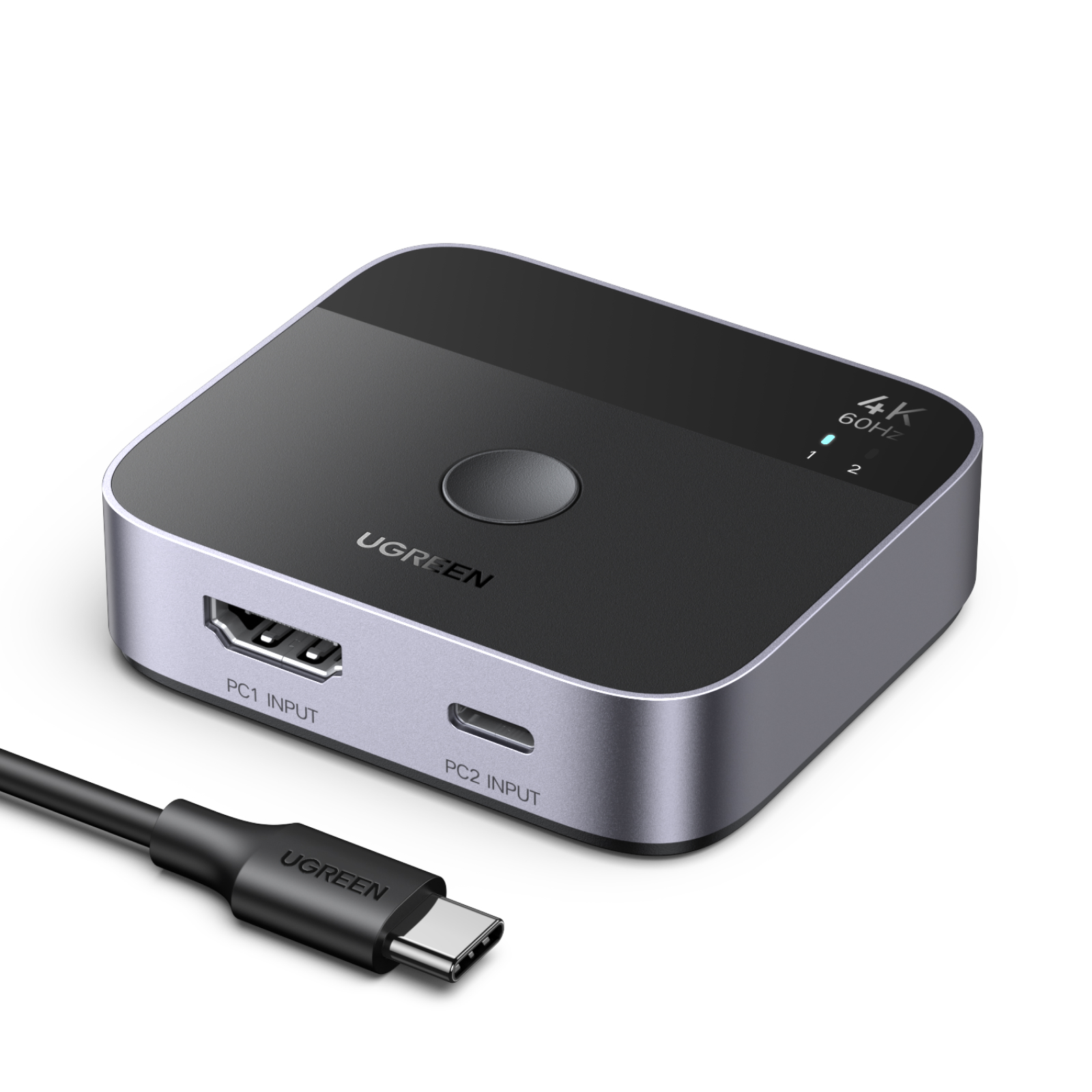 UGREEN Хъб 2-в-1out HDMI + USB-C Splitter Switch box /черен/ - AW503 / 55452