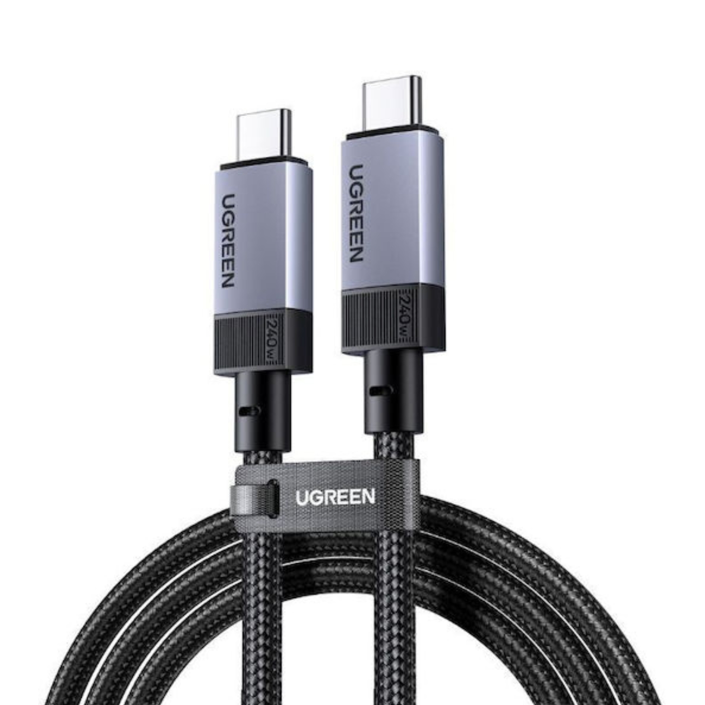UGREEN Кабел Type-C - Type-C, 2м, 240W, USB 3.2 Gen2 /черен-сив/ - L701 / 95619