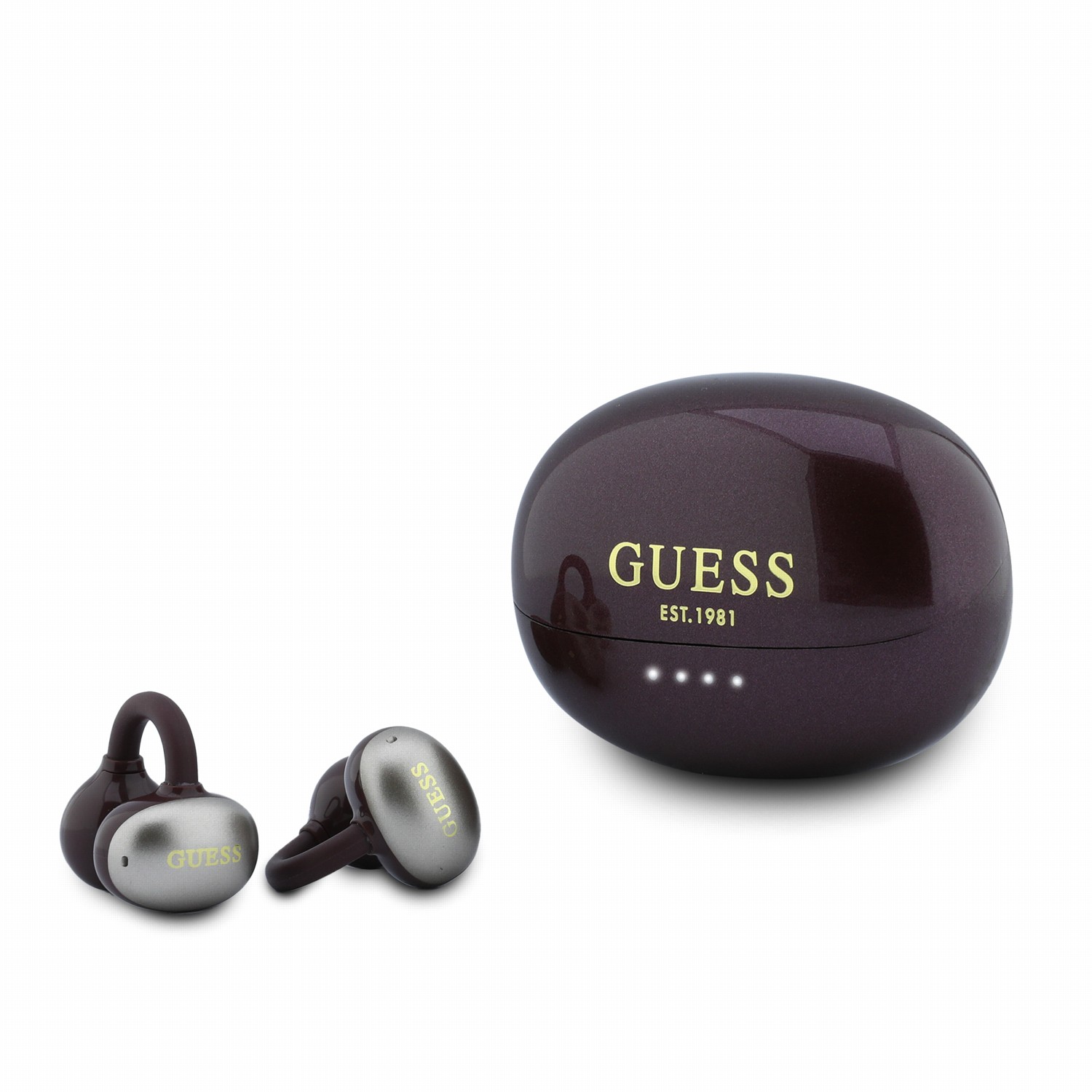 GUESS Bluetooth HF OWS Metallic Finish Classic Logo /бордо/ - GUTWSOL3MEGR