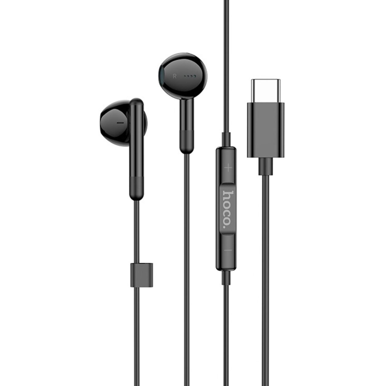 HOCO HF Joy wired, Type-C, с микрофон /черен/ - M93