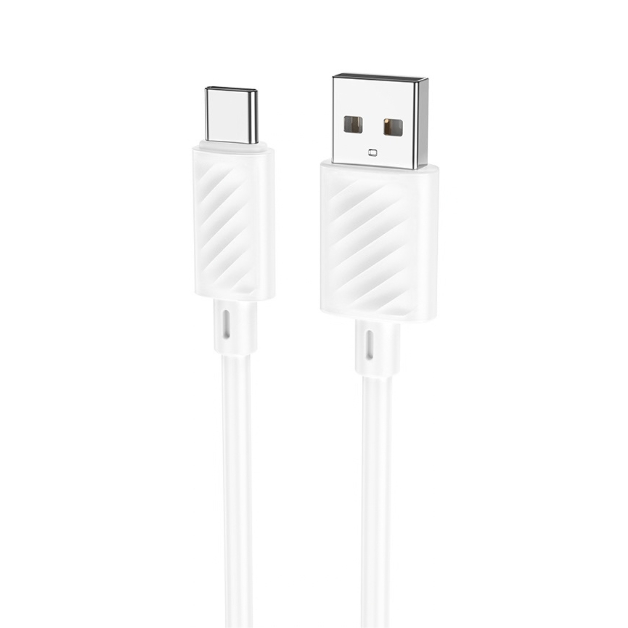 HOCO Кабел USB-A - Type-C, 2м, 3A, Gratified /бял/ - X88
