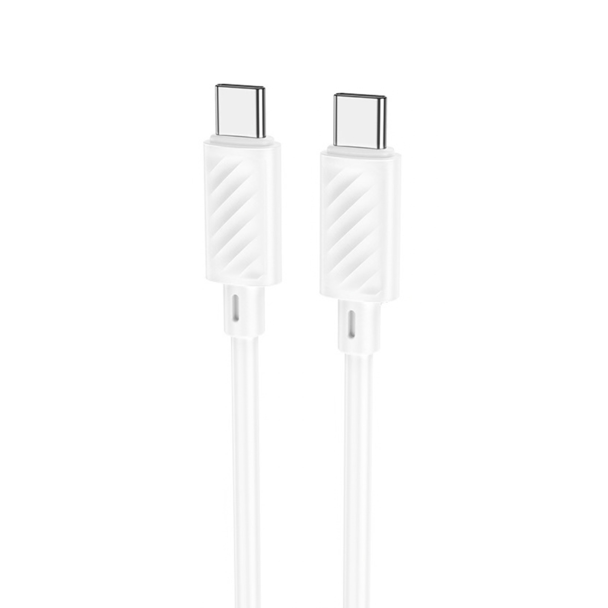 HOCO Кабел Type-C - Type-C, 1м, 60W, Gratified /бял/ - X88