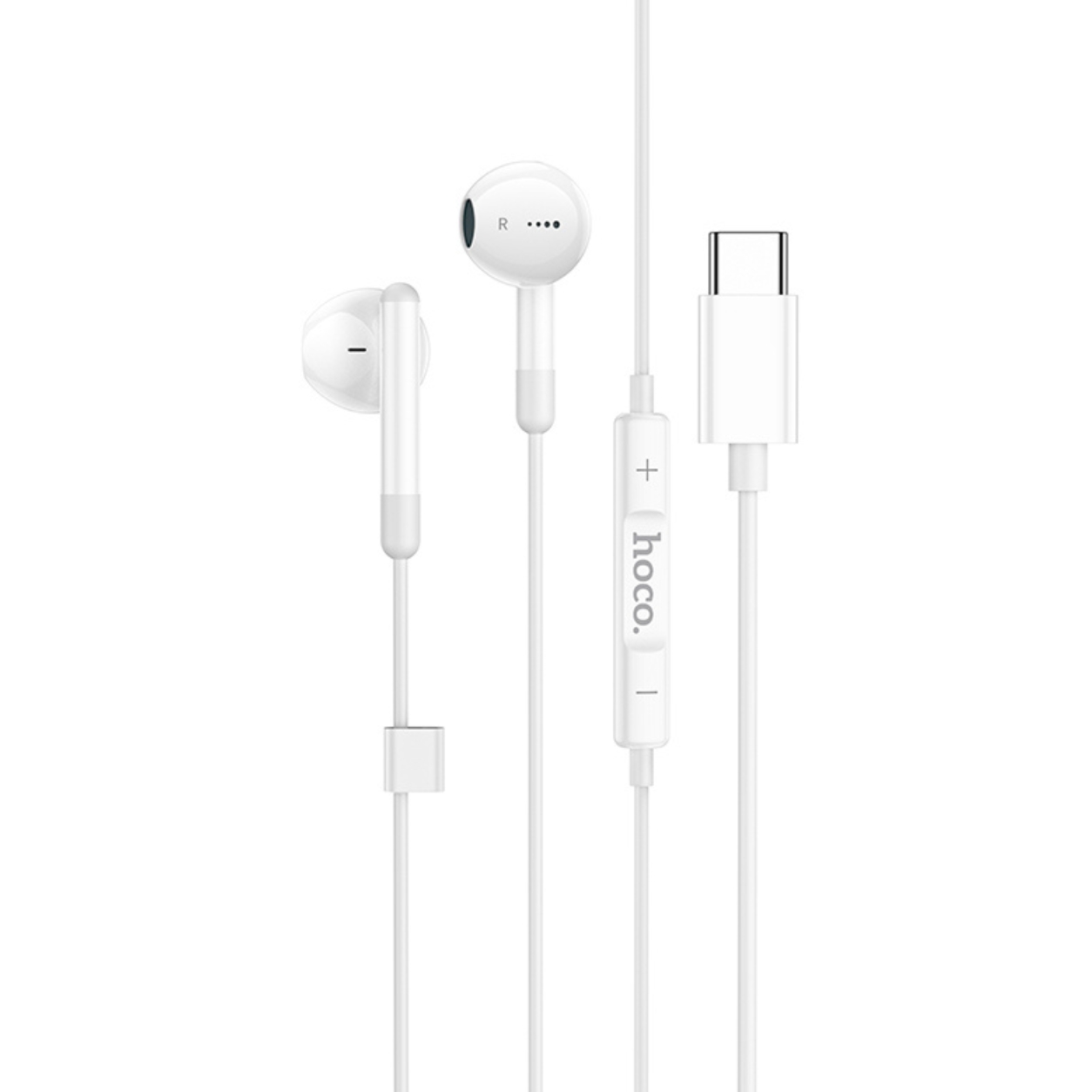HOCO HF Joy wired, Type-C, с микрофон /бял/ - M93