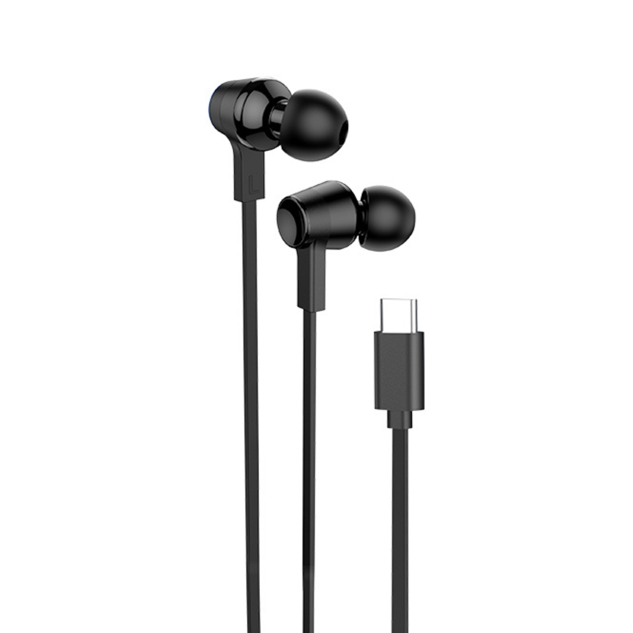 HOCO HF Oceanic universal, Type-C, с микрофон /черен/ - M86