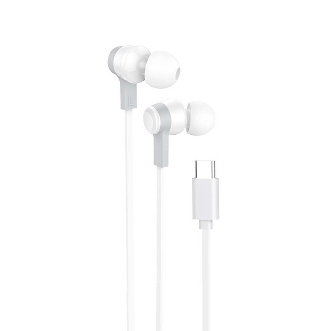 HOCO HF Oceanic universal, Type-C, с микрофон /бял/ - M86