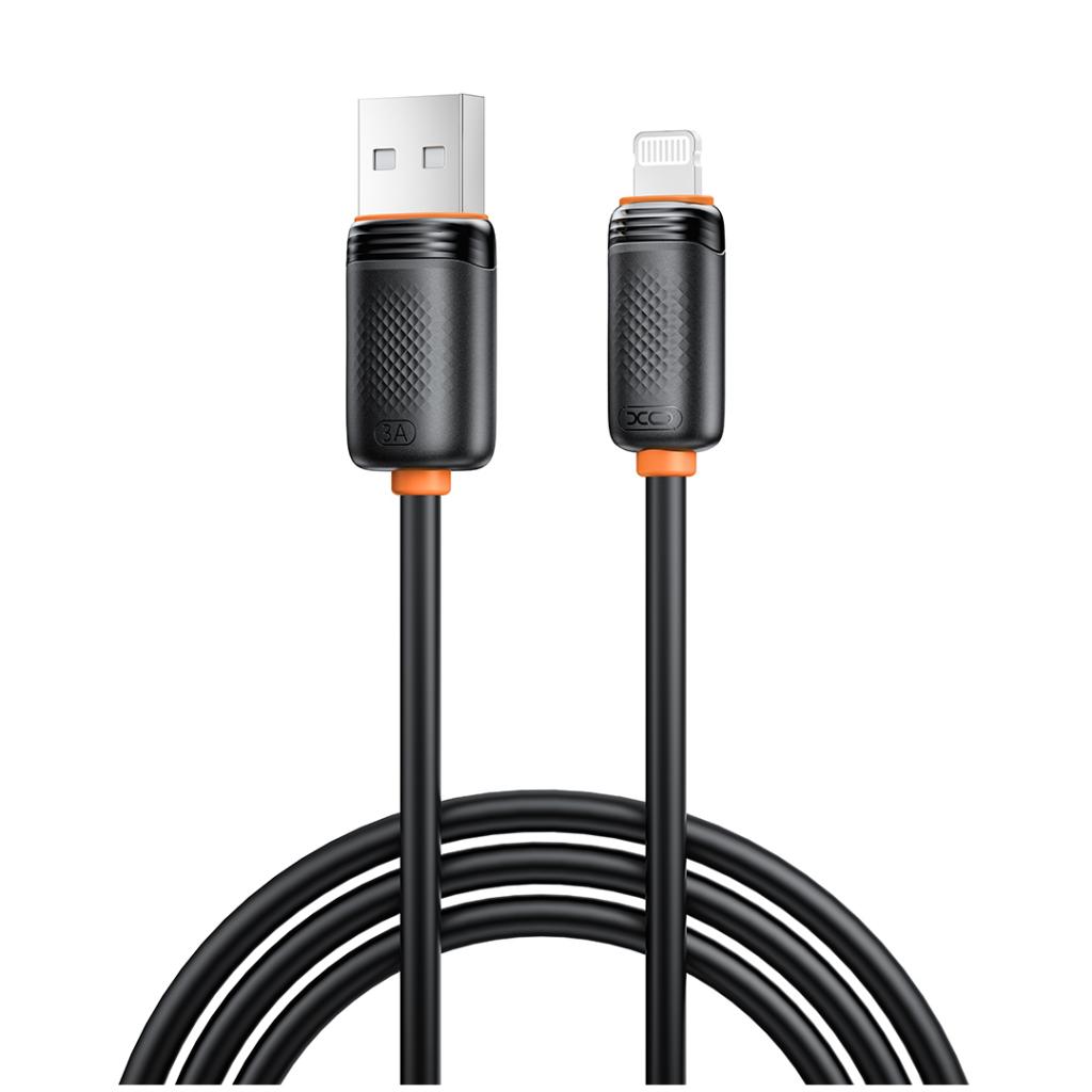 XO Кабел USB-A - Lightning, 1м, 3A /черен/ - NB302