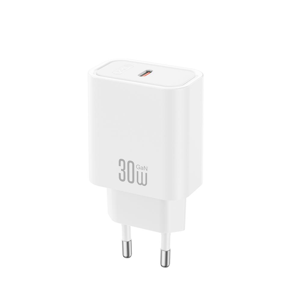 XO 220V 30W, USB-C, GaN, EU сертифицирано /бял/ - CE41