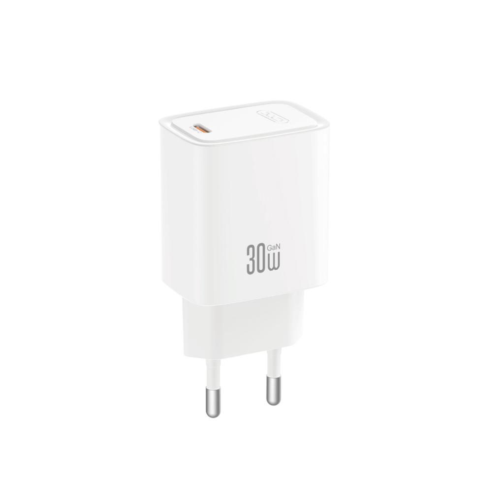 XO 220V 30W, USB-C, GaN, EU сертифицирано /бял/ - CE53