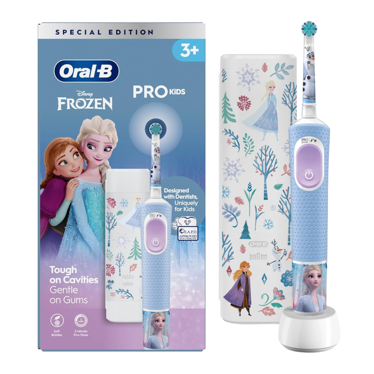 Oral-B Електрическа четка за зъби + калъф за пътуване, Frozen Vitality Pro 103 - 773178